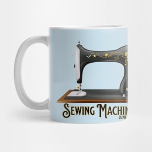 Sewing Machine Day, vintage sewing machine Mug